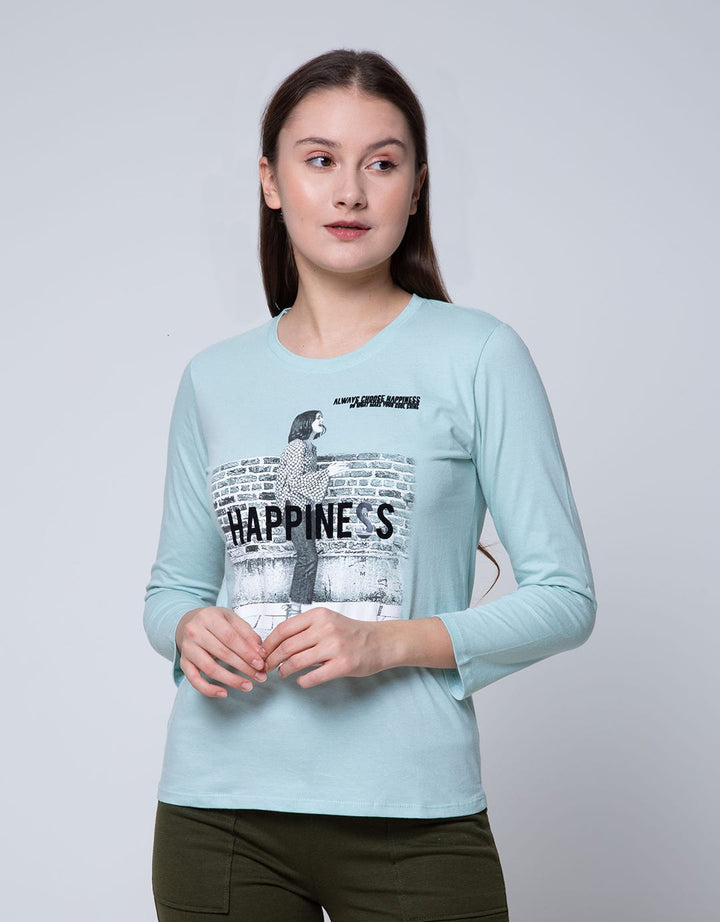T Zone Long Sleeve T-Shirt Photoprint Regular Girly