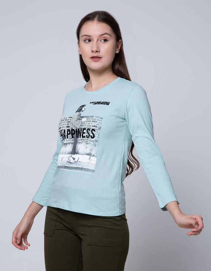 T Zone Long Sleeve T-Shirt Photoprint Regular Girly