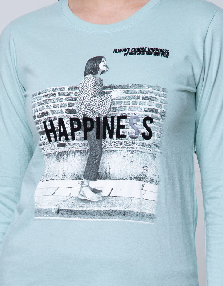 T Zone Long Sleeve T-Shirt Photoprint Regular Girly