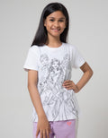 Disney Short Sleeve T-Shirt Basic Princess Gang In Sketch