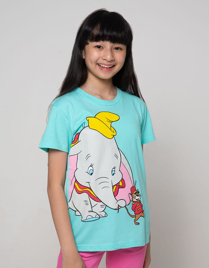 Disney Short Sleeve T-Shirt Basic Dumbo Sit Walk with Rat