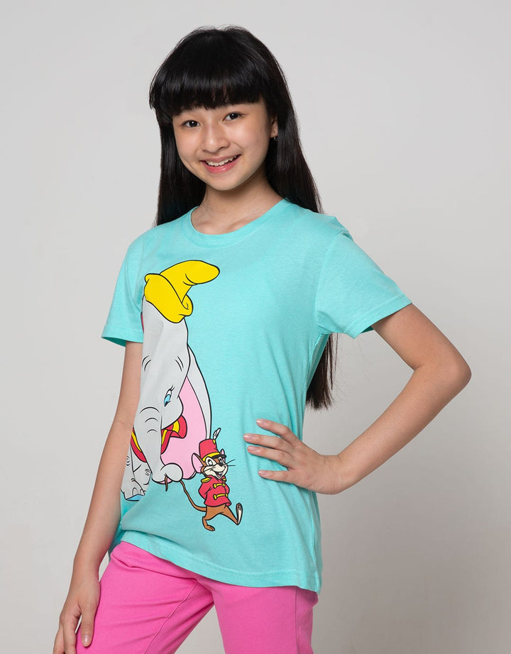 Disney Short Sleeve T-Shirt Basic Dumbo Sit Walk with Rat