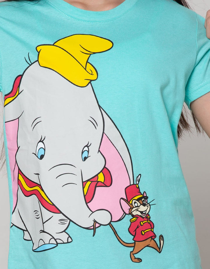 Disney Short Sleeve T-Shirt Basic Dumbo Sit Walk with Rat