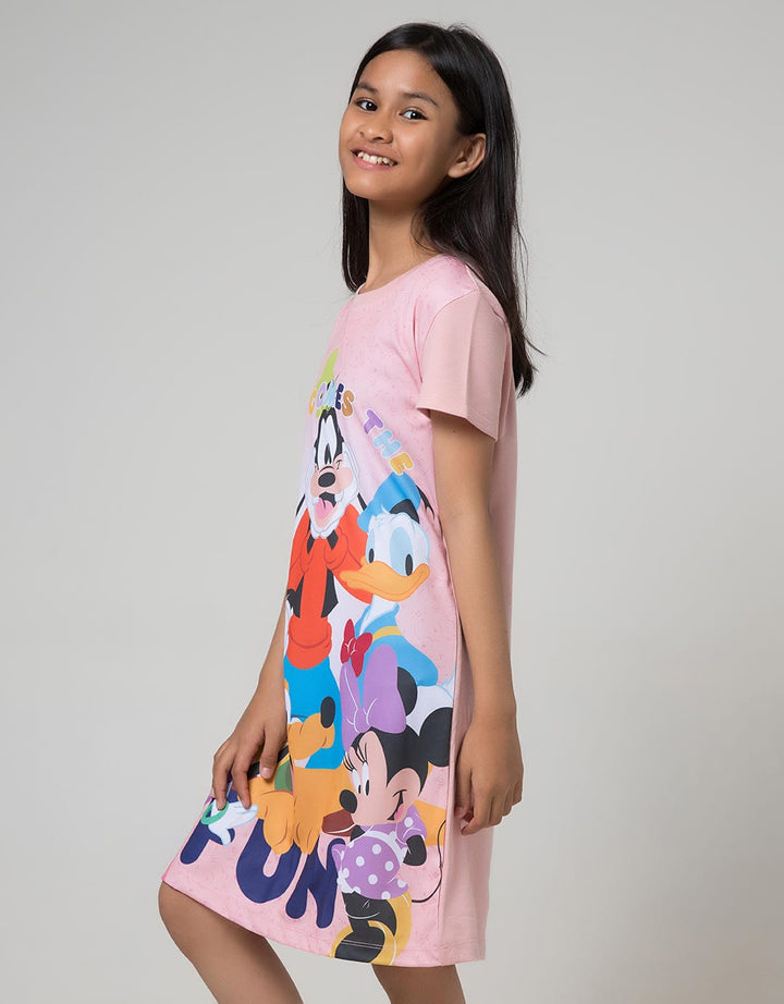Disney Short Sleeve Midi Dress Comes