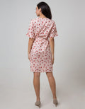 Connexion Short Sleeve Flamingo Print Midi Dress
