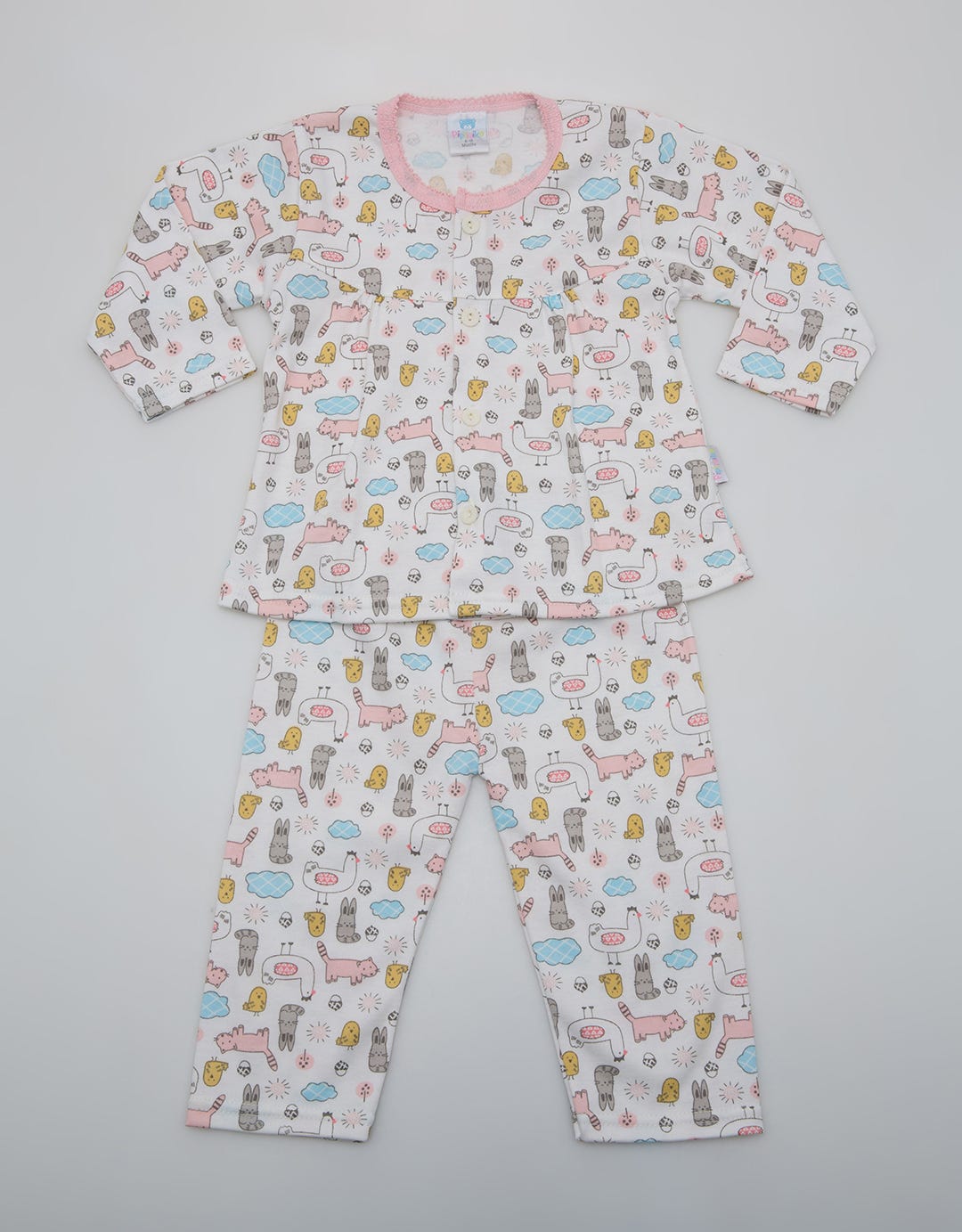 Pipiniko Long Jumpsuit Farm Animal Pajamas