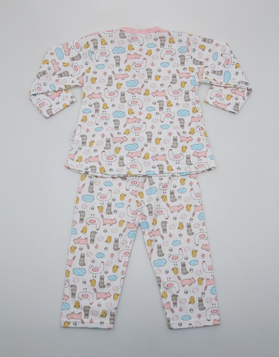 Pipiniko Long Jumpsuit Farm Animal Pajamas