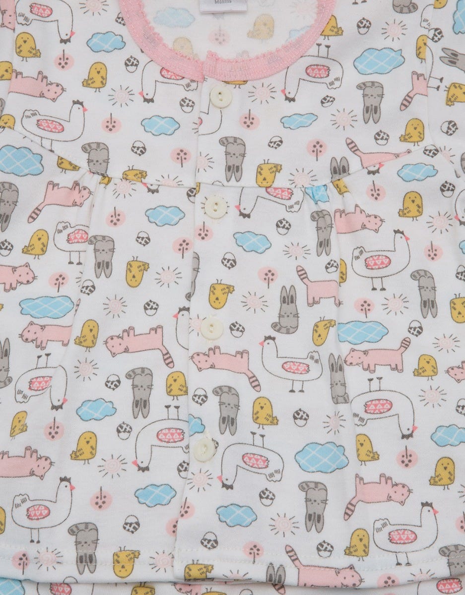 Pipiniko Long Jumpsuit Farm Animal Pajamas