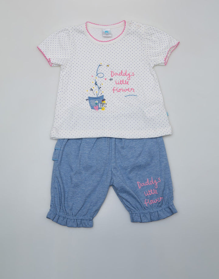 Pipiniko Top - Bottom Set Long Sleeve Geber Daddy Pants L.Flower