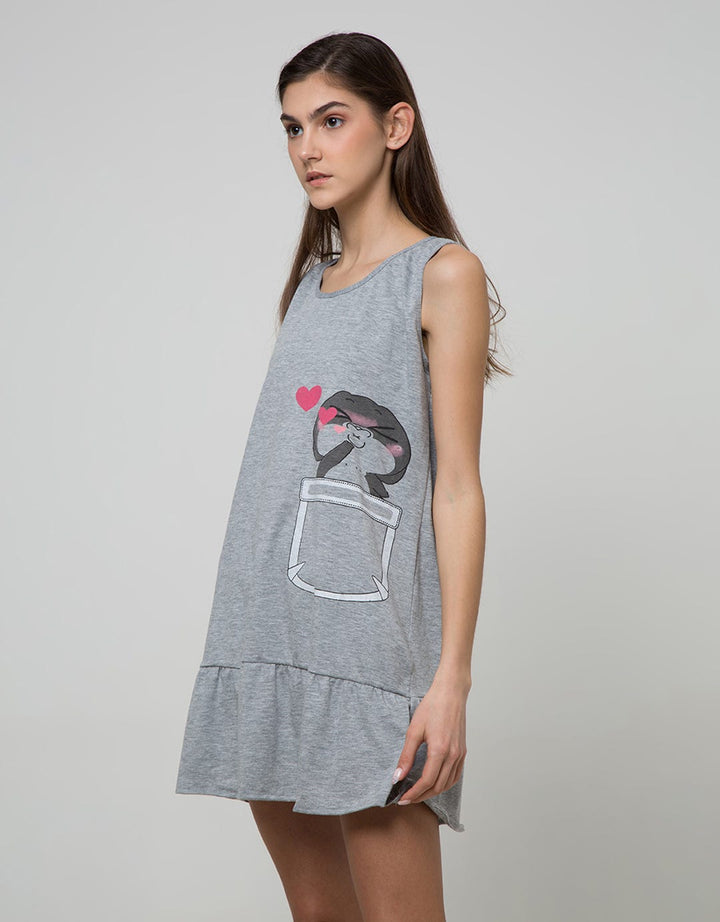 Nevada Lingerie Print Kiss Bunny