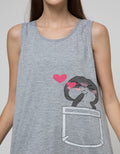 Nevada Lingerie Print Kiss Bunny