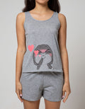 Nevada Top Boxer Print Short Sleeve Bunny