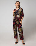 St. Yves Short Sleeve Pyjama Pants Colorful Leaf