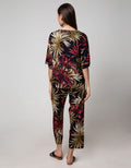 St. Yves Short Sleeve Pyjama Pants Colorful Leaf
