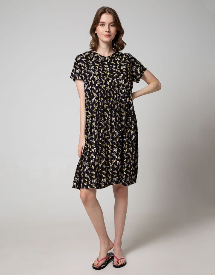 St. Yves Short Sleeve Midi Dress Sweet Gypsophilia