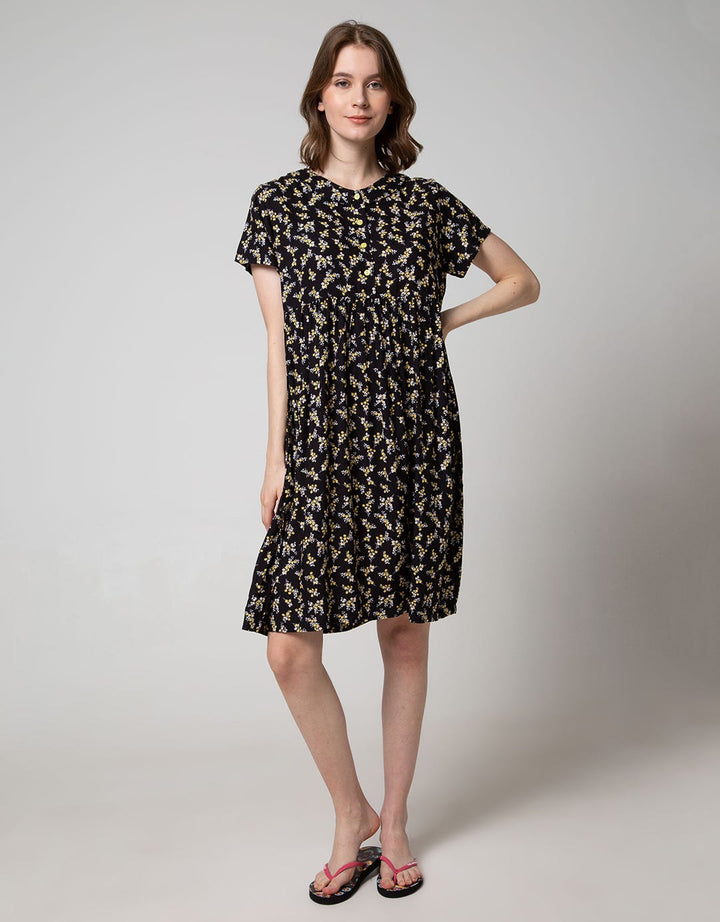St. Yves Short Sleeve Midi Dress Sweet Gypsophilia