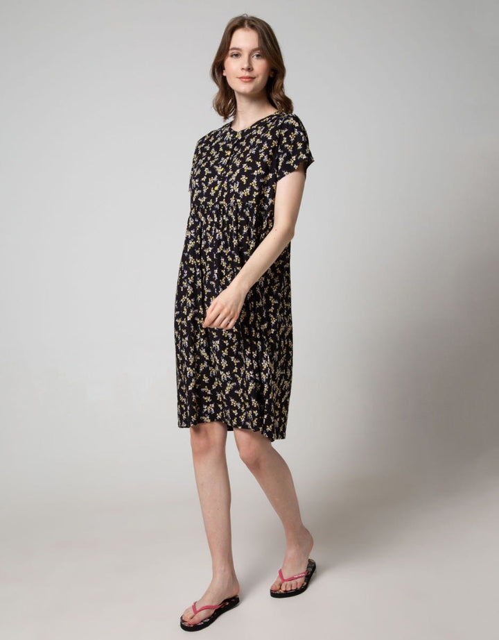 St. Yves Short Sleeve Midi Dress Sweet Gypsophilia