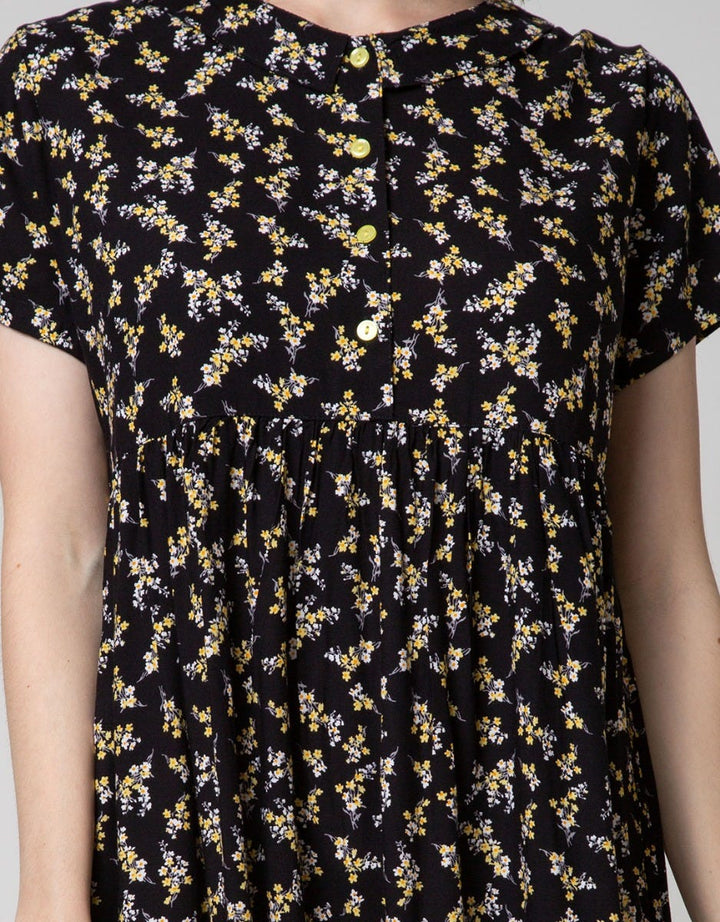 St. Yves Short Sleeve Midi Dress Sweet Gypsophilia