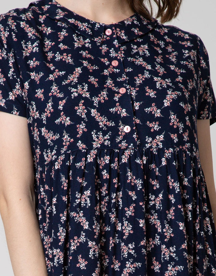 St. Yves Short Sleeve Midi Dress Sweet Gypsophilia