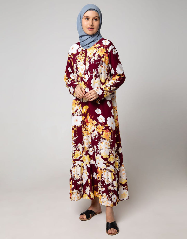 St. Yves Long Sleeve Maxi Dress Romantic Bloom