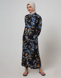 St. Yves Long Sleeve Maxi Dress Dark Pea