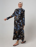 St. Yves Long Sleeve Maxi Dress Dark Pea