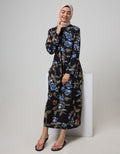 St. Yves Long Sleeve Maxi Dress Dark Pea
