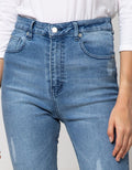 Nevada Denim Long Pants Ultra High Waist