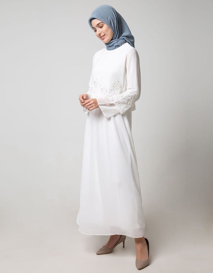 Annisa Long Sleeve Maxi Gamis L Scallop Embroidery