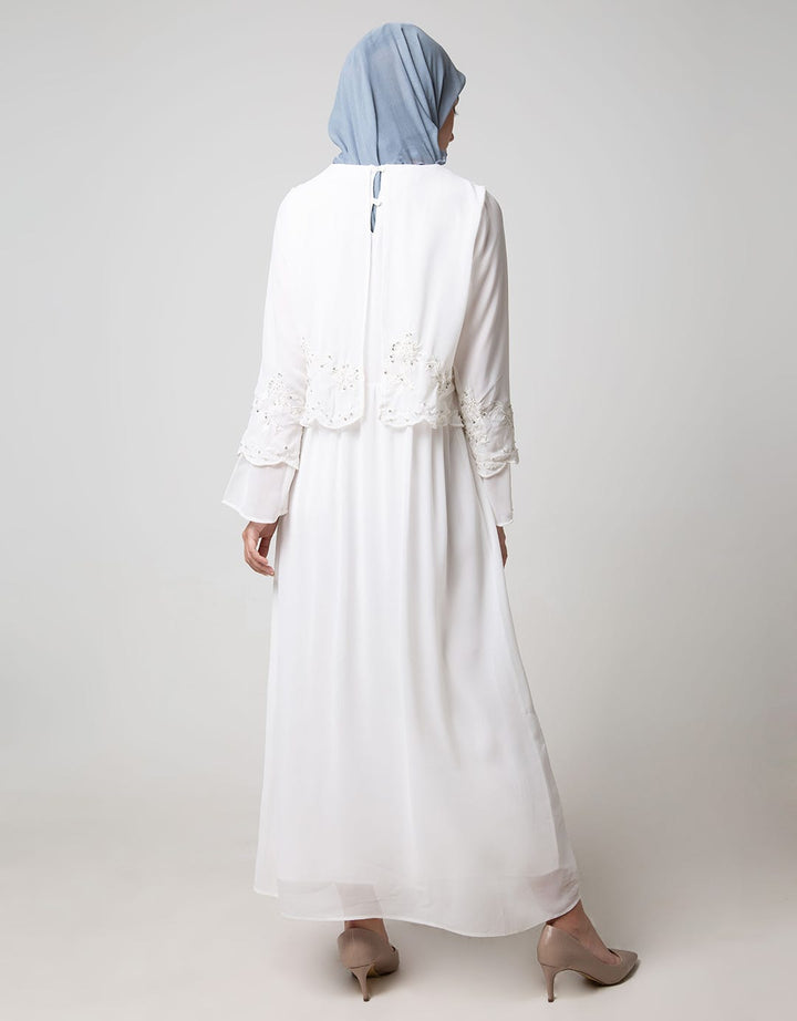 Annisa Long Sleeve Maxi Gamis L Scallop Embroidery