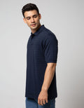 Cole Short Sleeve Polo Shirt Solid Texture Jaquard