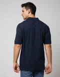Cole Short Sleeve Polo Shirt Solid Texture Jaquard