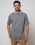 Cole Short Sleeve Polo Shirt Solid Texture