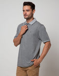 Cole Short Sleeve Polo Shirt Solid Texture