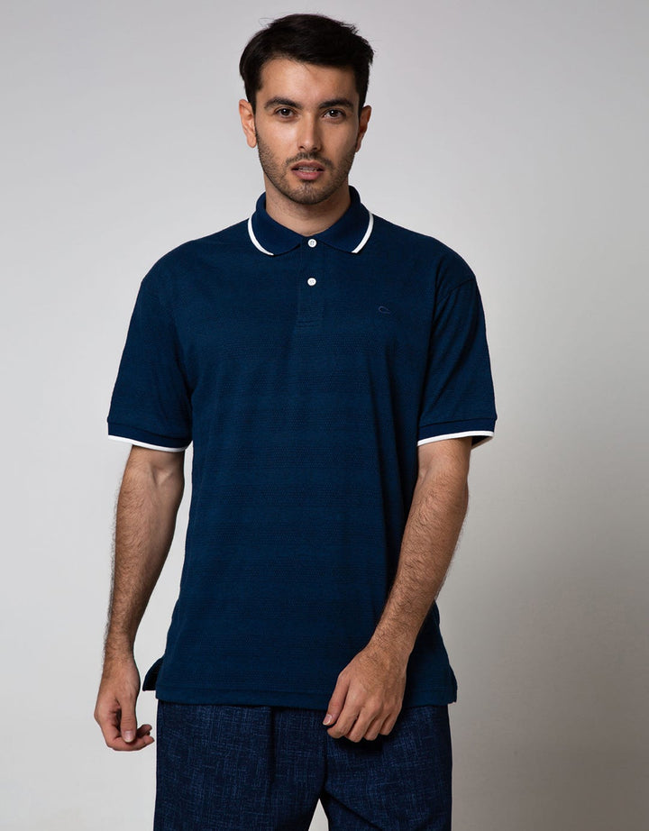 Cole Short Sleeve Polo Shirt Fashion Solid Collar Piping