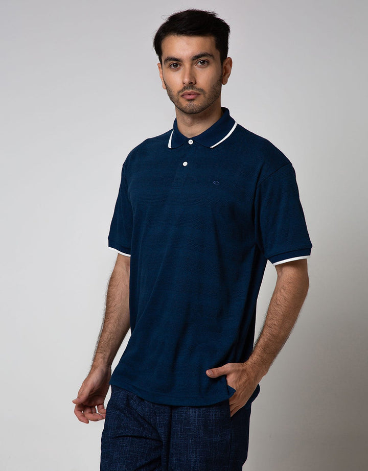 Cole Short Sleeve Polo Shirt Fashion Solid Collar Piping