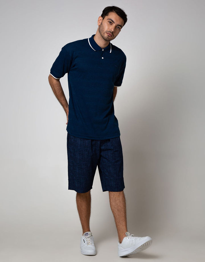 Cole Short Sleeve Polo Shirt Fashion Solid Collar Piping