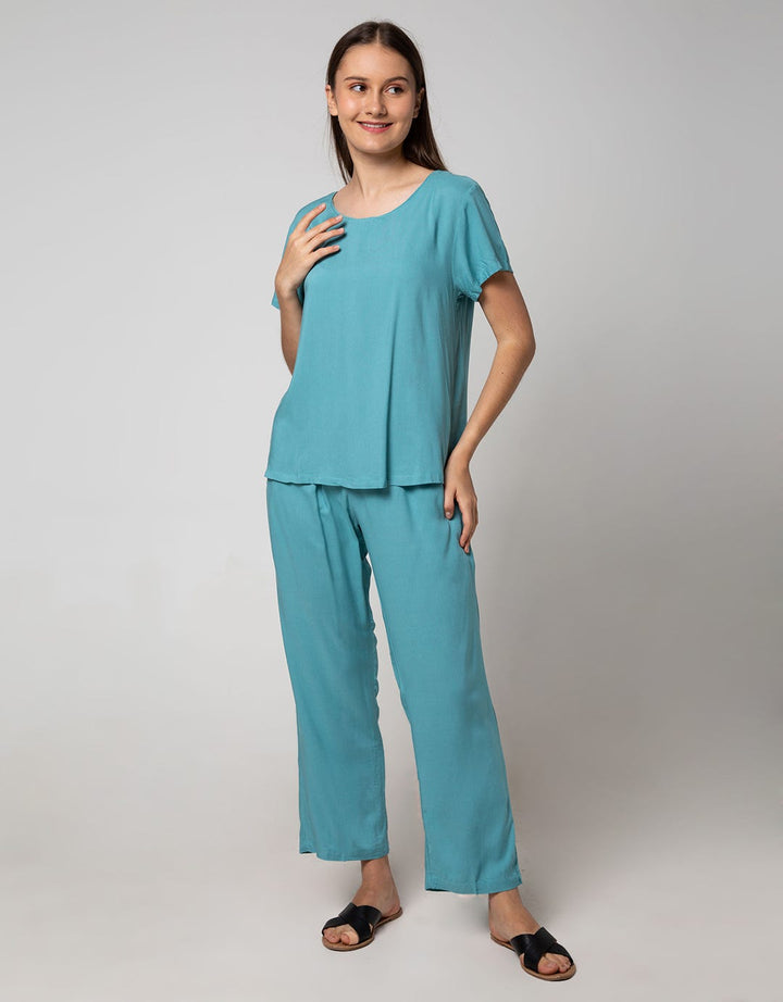 St. Yves Short Sleeve Pyjama Pants Polos Vivi
