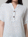 Connexion Short Sleeve Blouse Rneck Print Dapple Dots