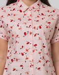 Connexion Short Sleeve Shirt Print Flamingo