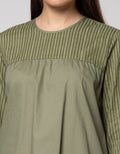 Details Long Sleeve Blouse Top Woven Mix Imp