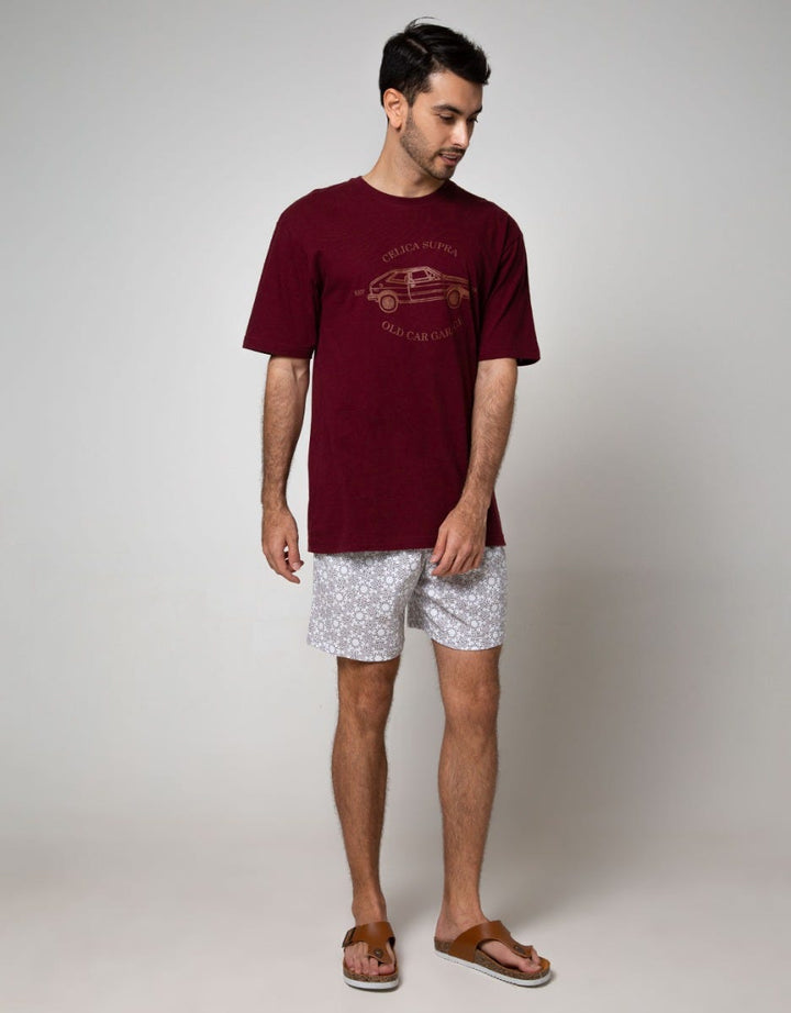 Cole Boxer Knit Abstract Print