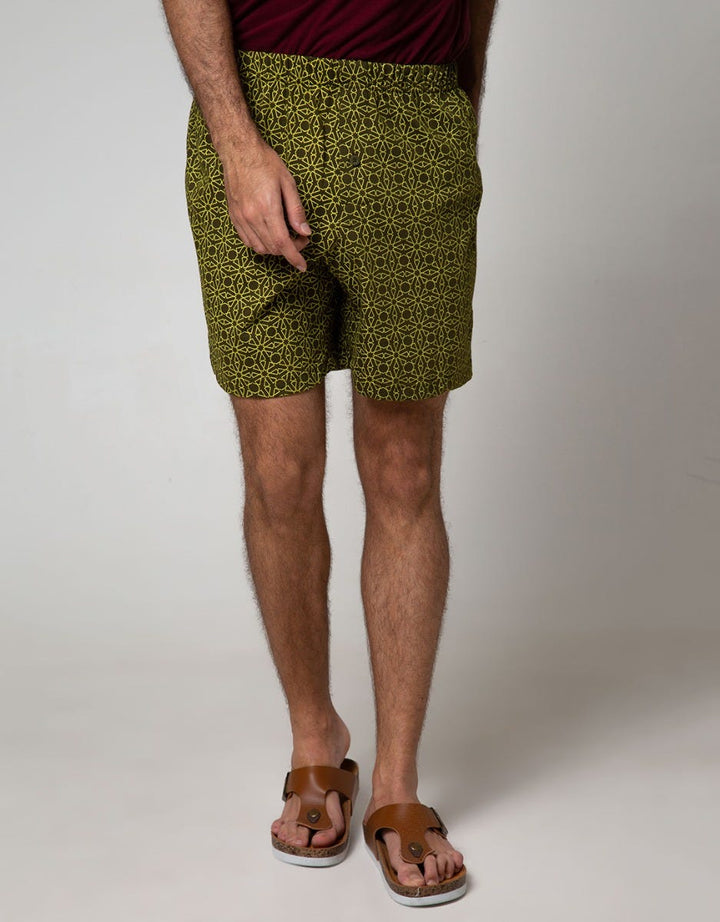 Cole Boxer Knit Print Abstrak