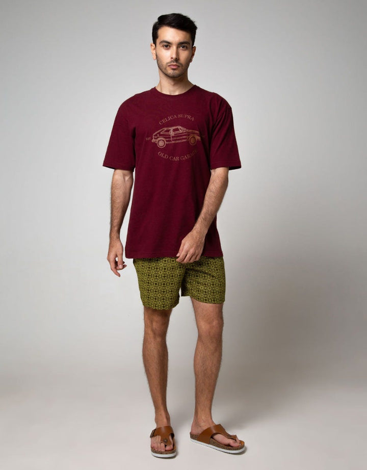 Cole Boxer Knit Print Abstrak