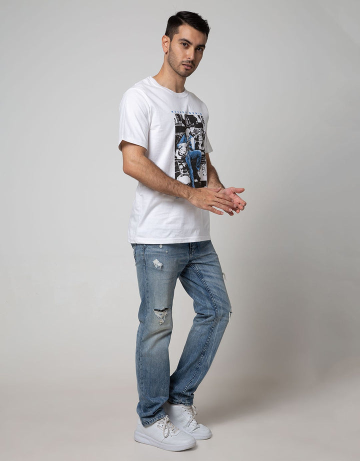 Nevada Short Sleeve T-Shirt Print Blues Vibe Denim
