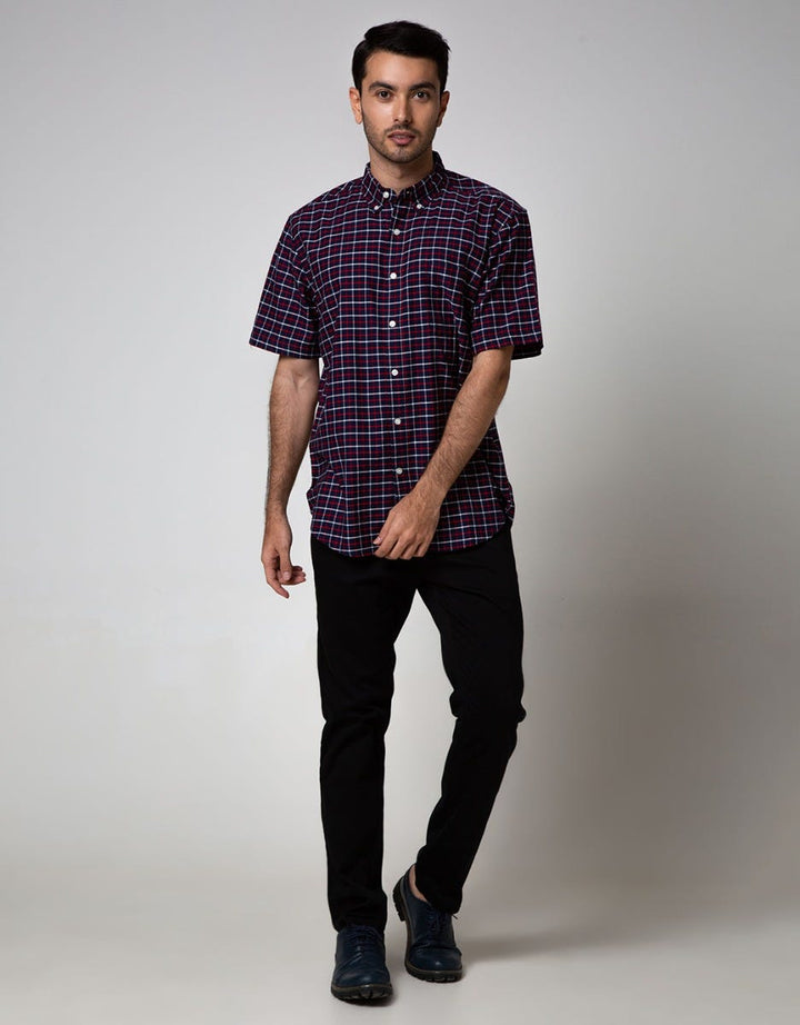 Cole Short Sleeve Shirt Twill Checks