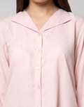 Connexion Long Sleeve Blouse Round Neck Nirmala Contrast Stitching
