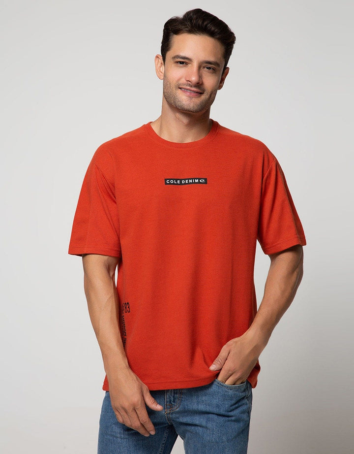 Cole Short Sleeve T-Shirt Tshirt Textured Print