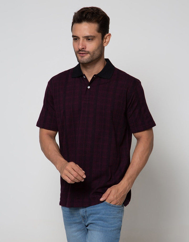 Cole Short Sleeve Polo Shirt Stripe
