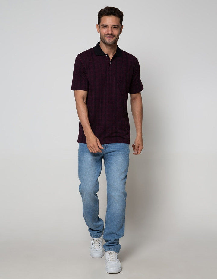 Cole Short Sleeve Polo Shirt Stripe